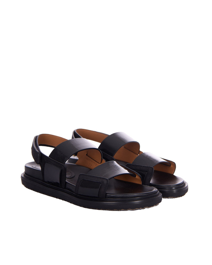 Black Solid Sandals 2