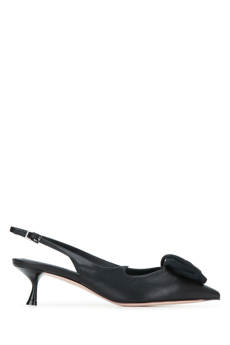 Black Floral Pumps 1