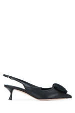 Black Floral Pumps 1