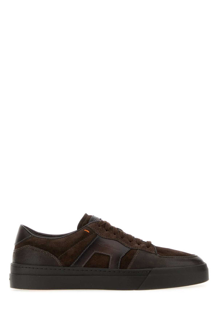 Dark Brown Lace Up Sneakers 1