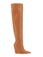 Light Brown Solid Boots 1