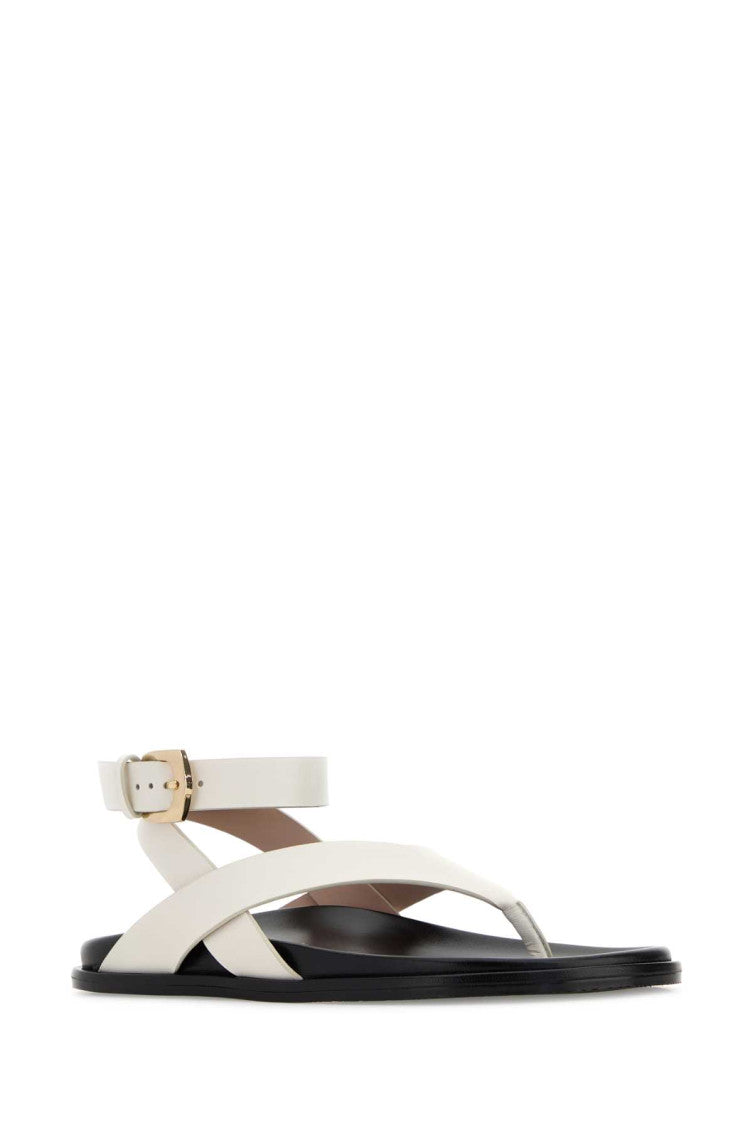 White Solid Sandals 2