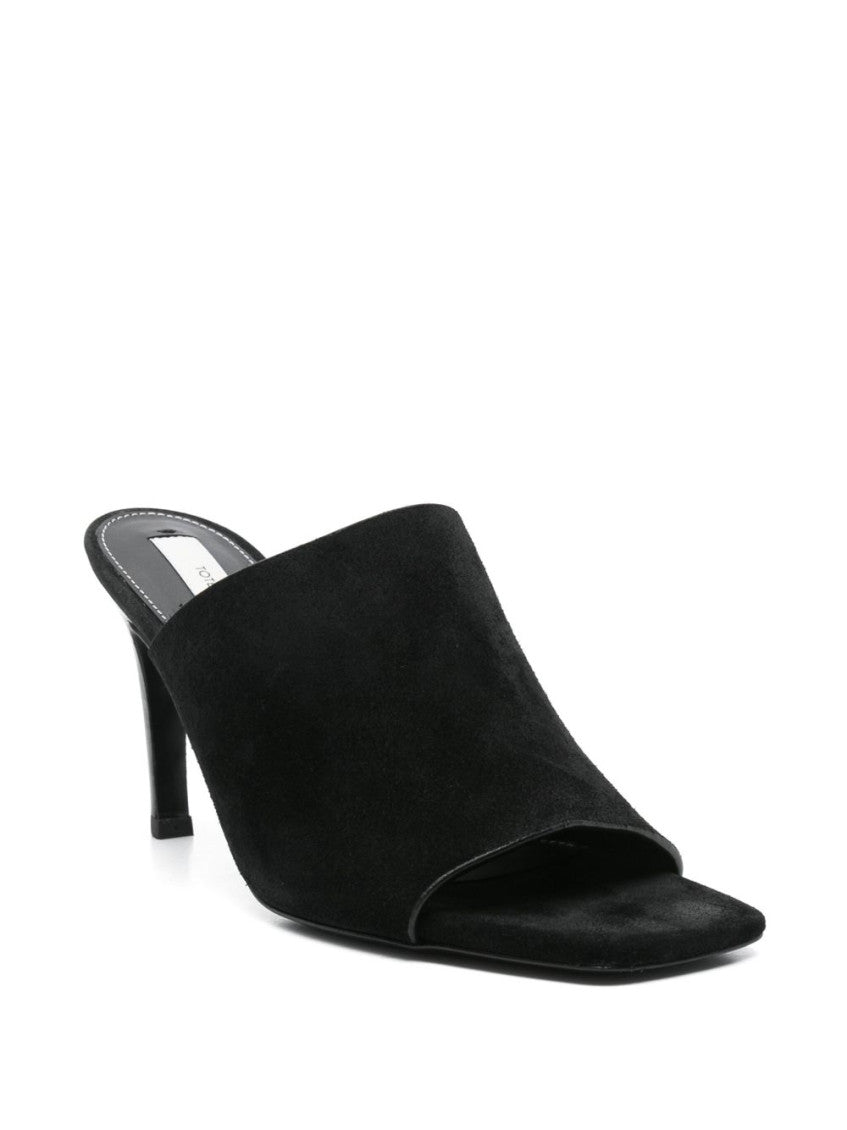 Black Open Toe Heels 4