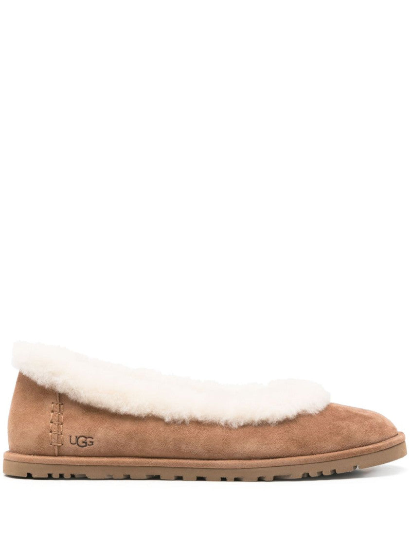 Beige Slip-On Ballet Flats 1