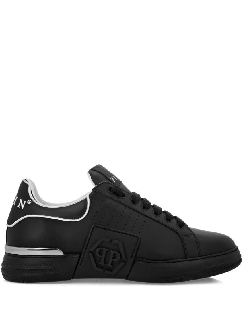 Black Hexagon Low-Top Sneaker 1