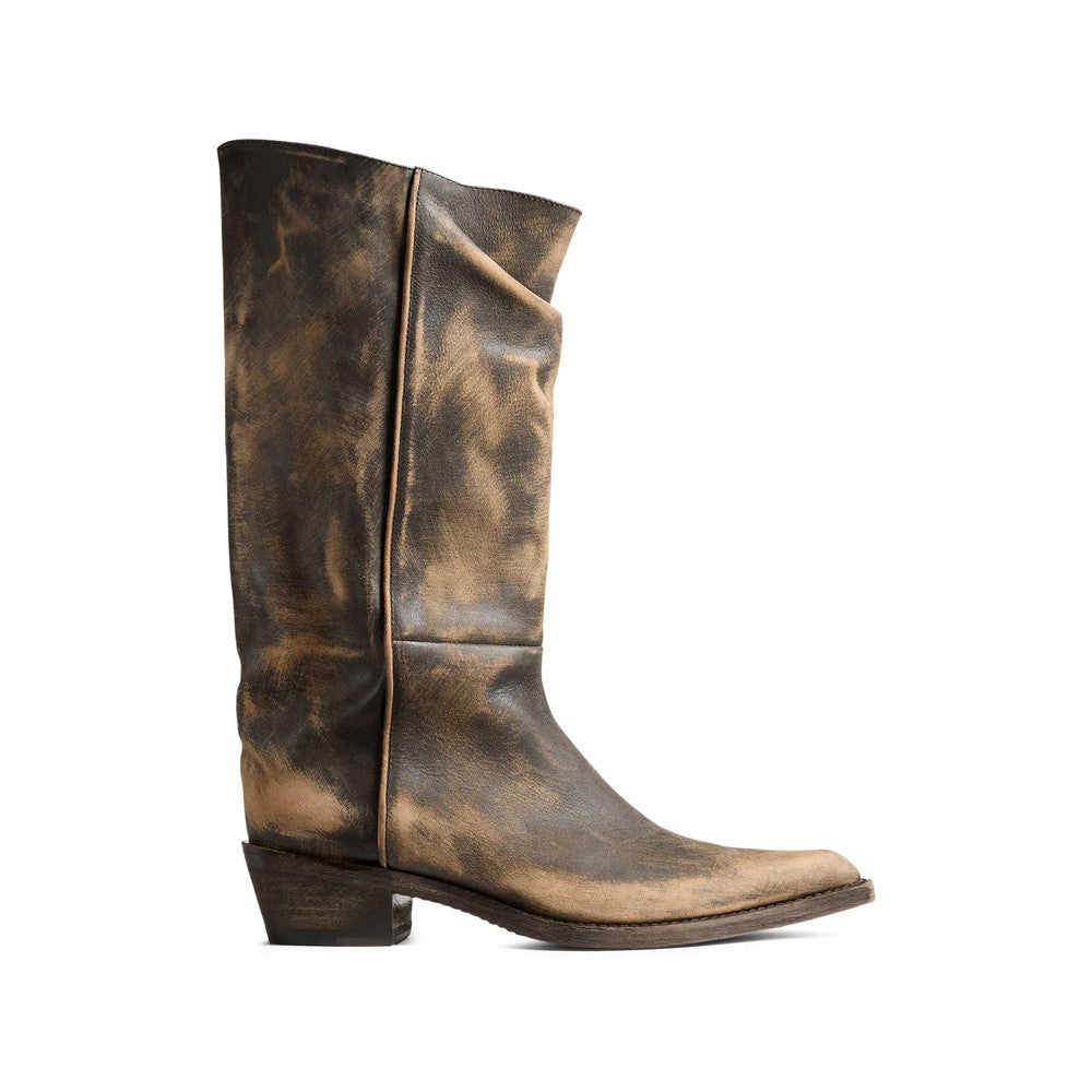 Brown Distressed Heritage Boots 1
