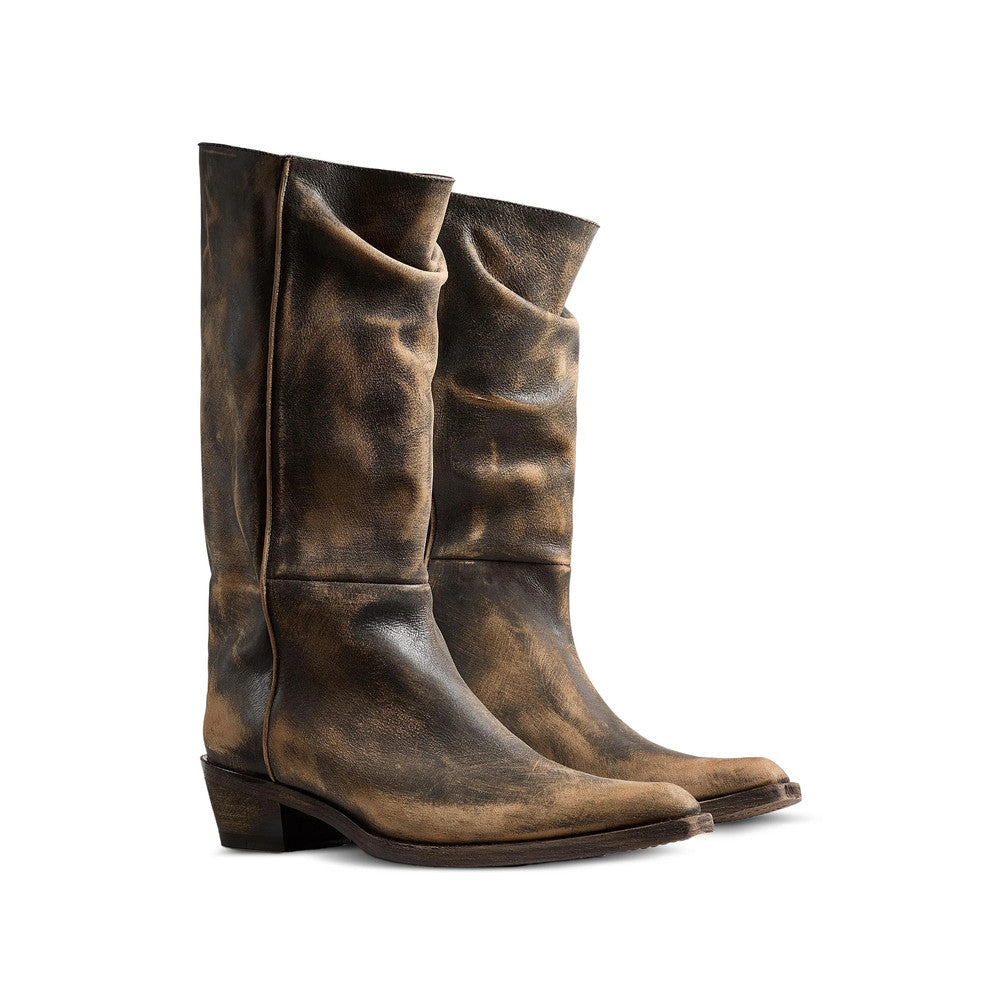 Brown Distressed Heritage Boots 3