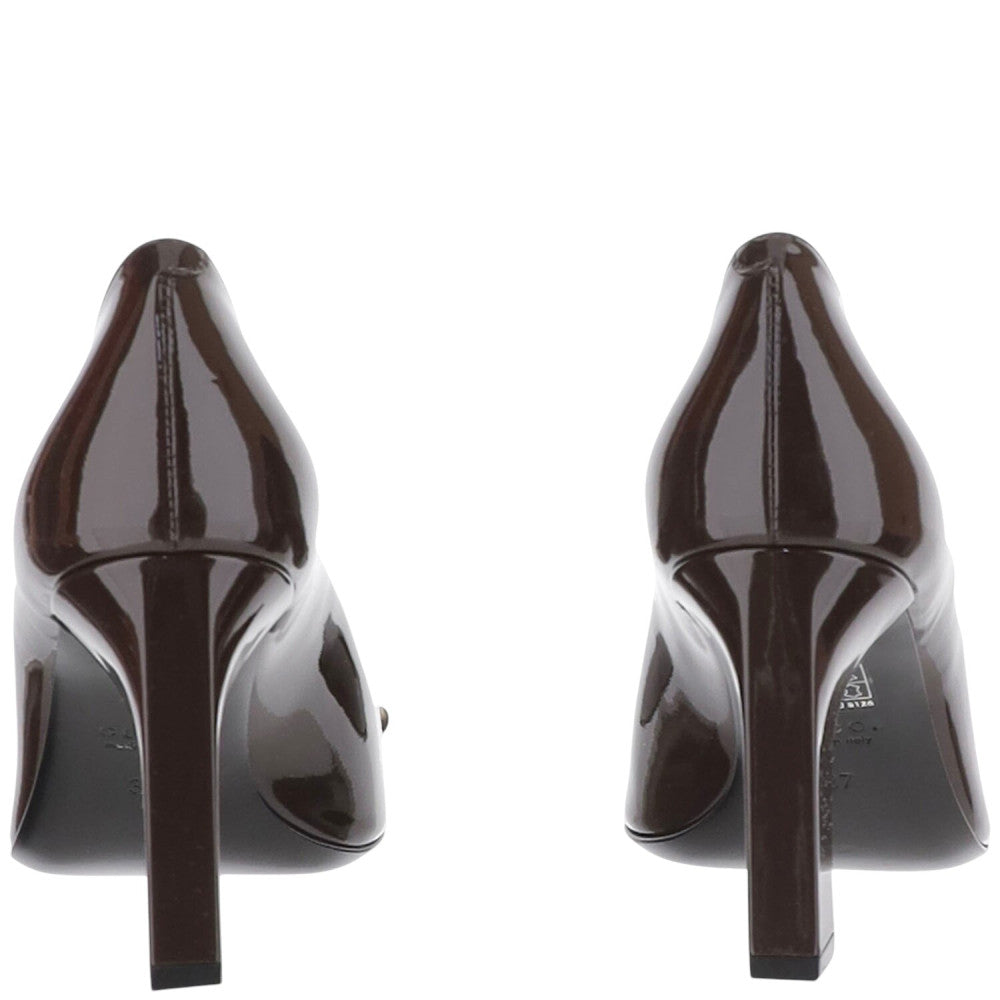 Dark Brown Horsebit Pumps 3