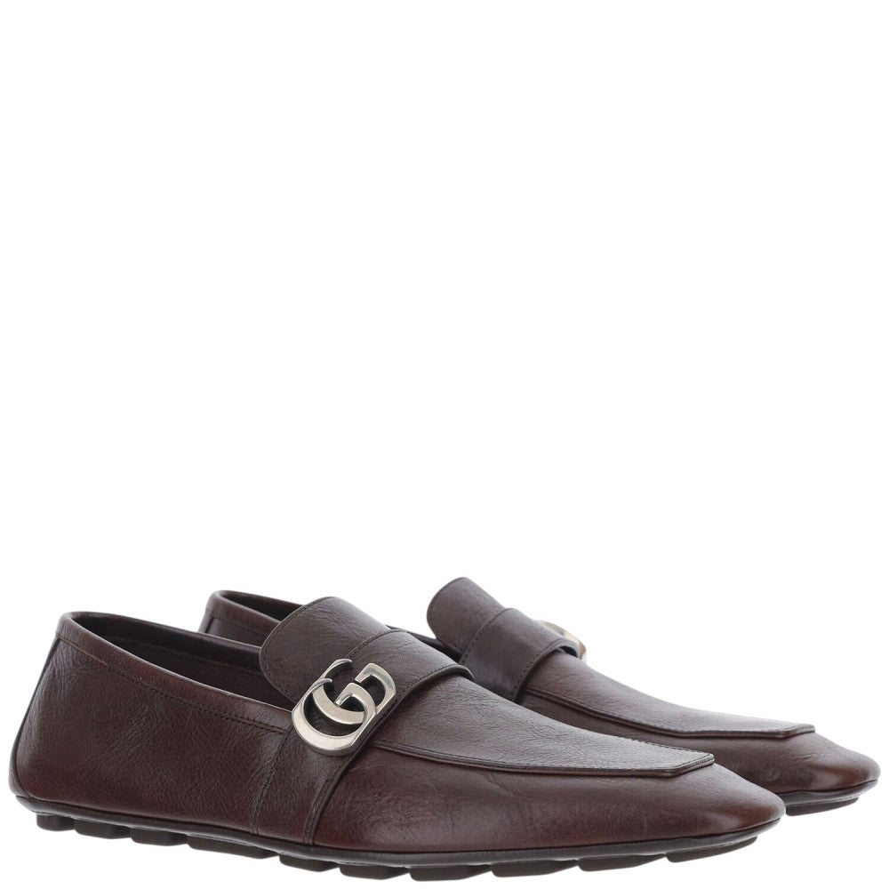 Dark Brown Distressed Leather Loafer 2