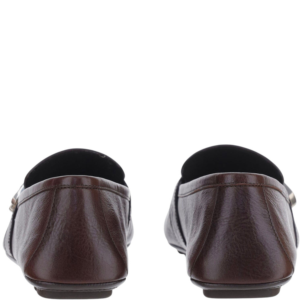 Dark Brown Distressed Leather Loafer 4