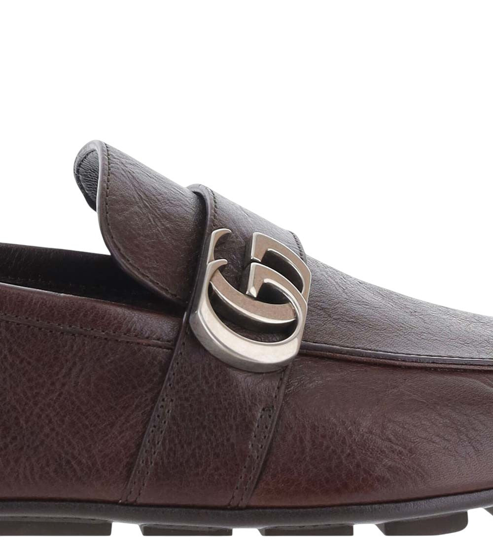 Dark Brown Distressed Leather Loafer 5
