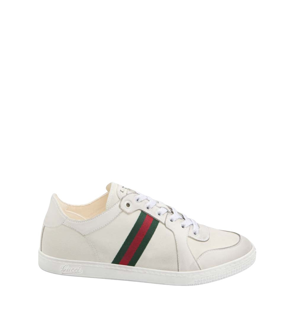 White Stripes Stretch Sneakers 1