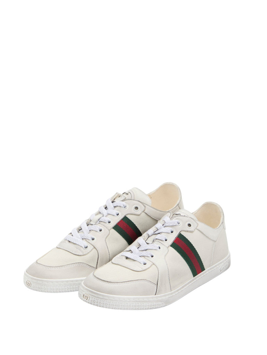 White Stripes Stretch Sneakers 2