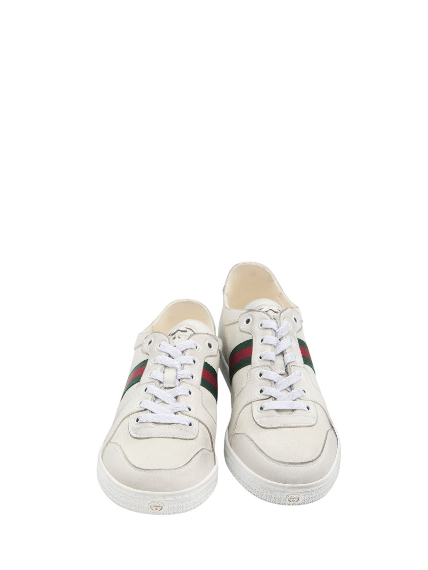 White Stripes Stretch Sneakers 4