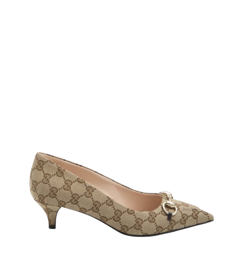 Beige Logo Pumps 1