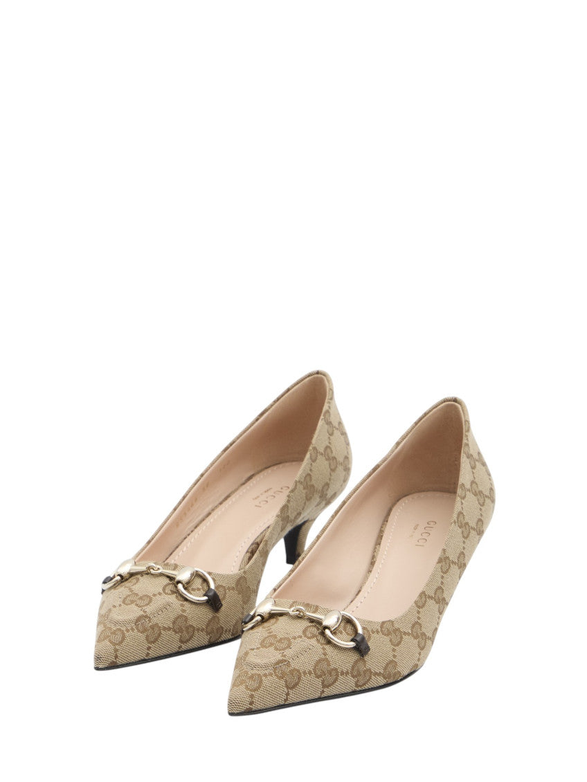 Beige Logo Pumps 2