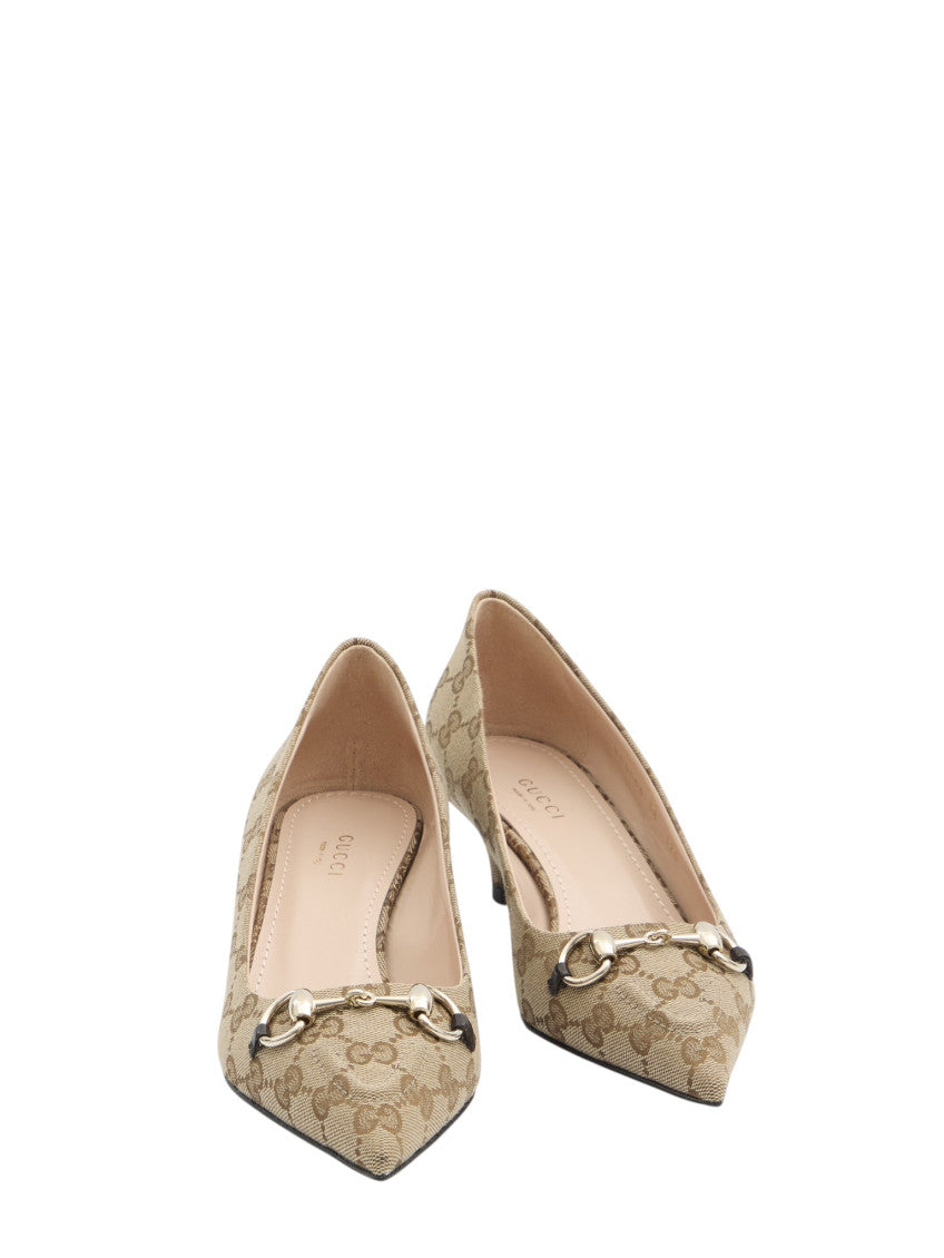 Beige Logo Pumps 4