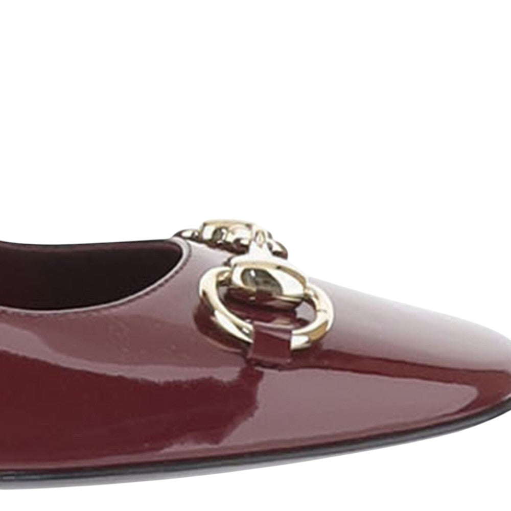 Burgundy Horsebit Pumps 4