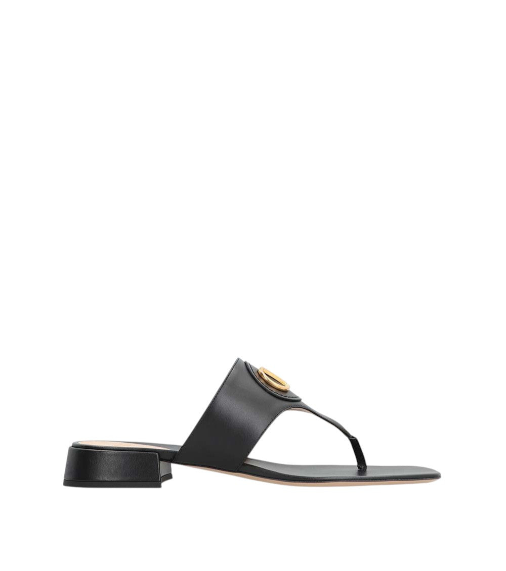Black Logo Signature Sandals 1