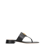 Black Logo Signature Sandals 1