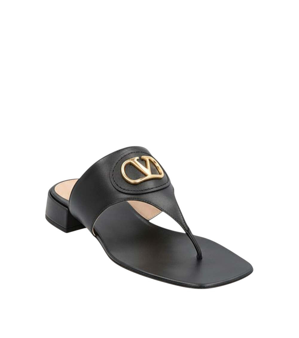 Black Logo Signature Sandals 2