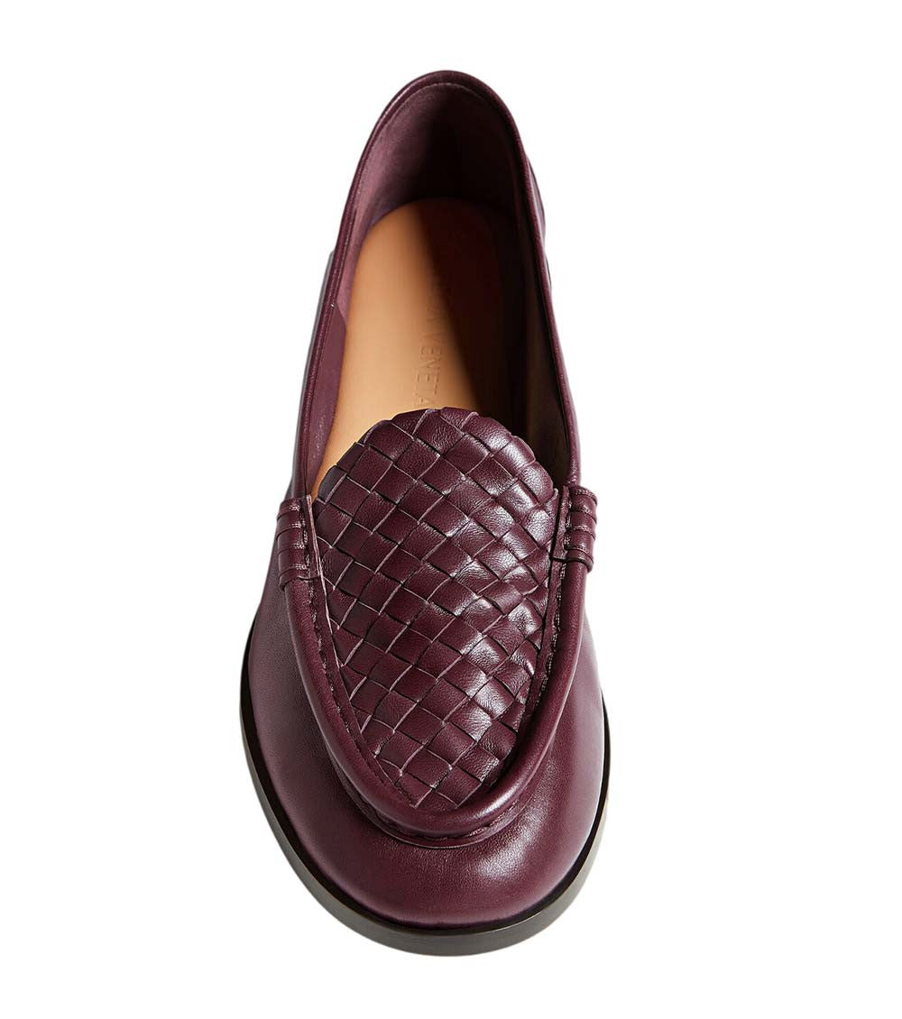 Maroon Textured Silenzio Loafers 2