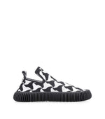 BlackWhite Wavy Triangle Sneakers 1