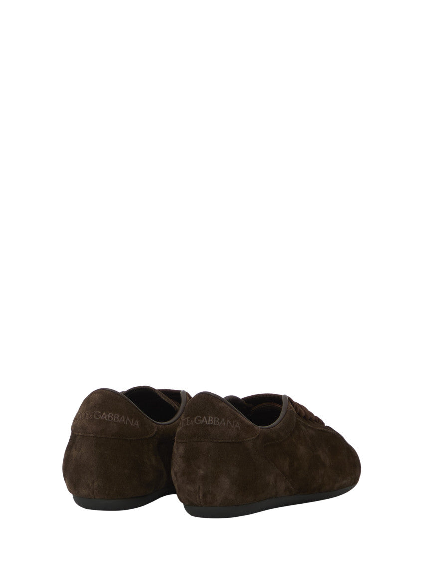 Brown Low-Top Suede Sneakers 3