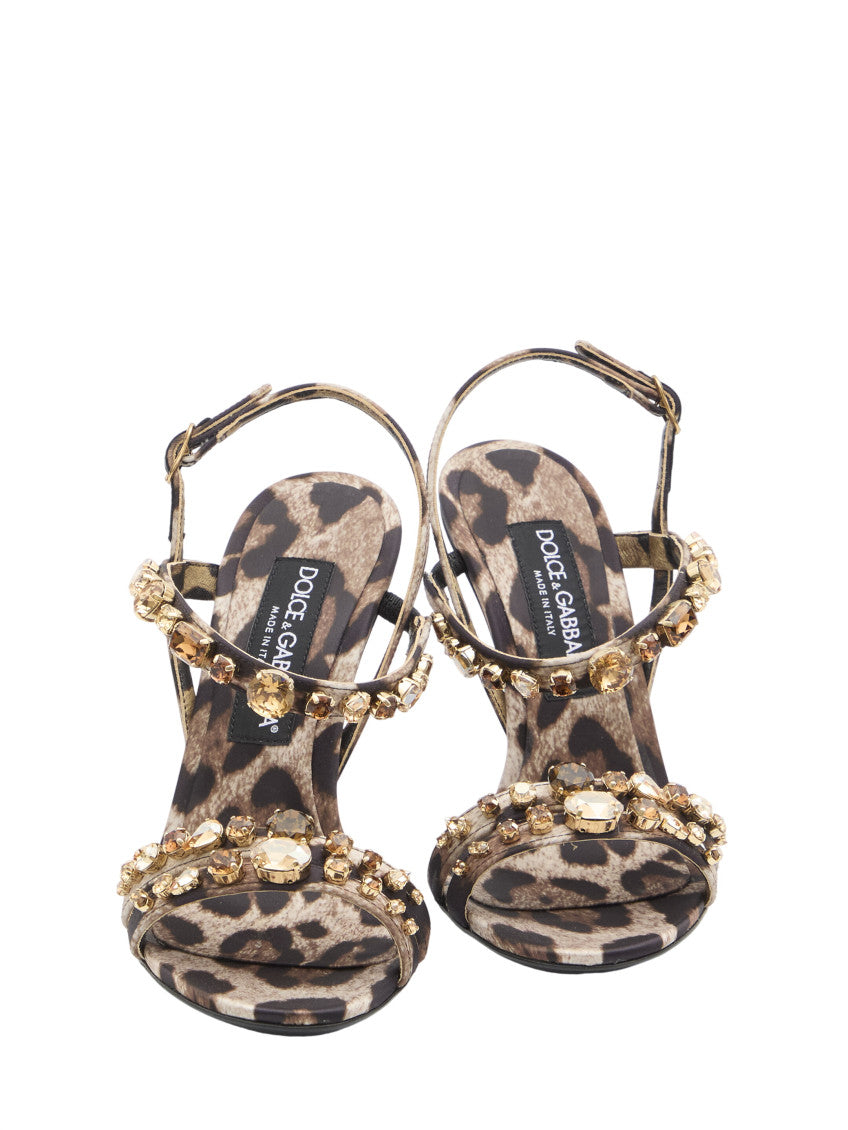 Leopard Print Embellished Heels 4