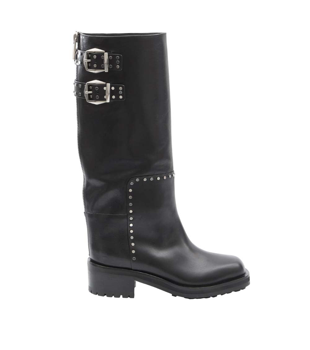 Black Studded Brooklyn Boots 1