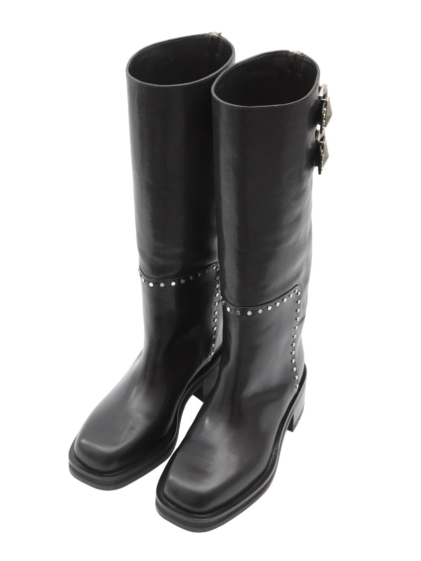 Black Studded Brooklyn Boots 3