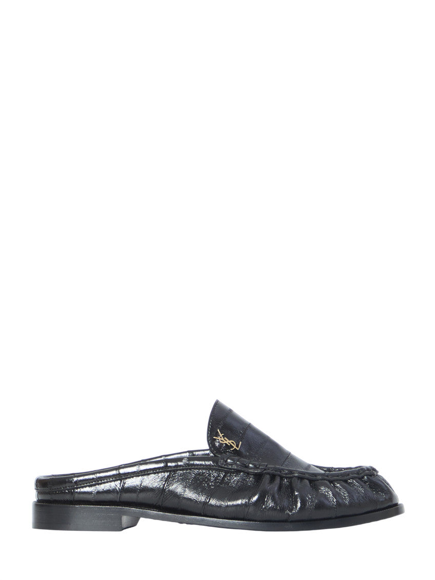 Black Textured  Loafers 1