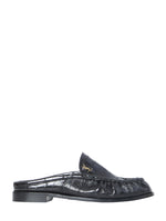 Black Textured  Loafers 1