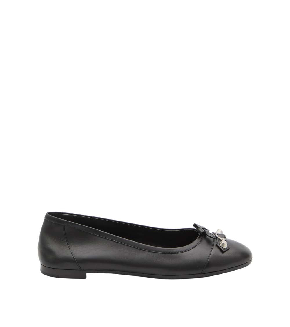 Black Bow City Up Ballet Flats 1