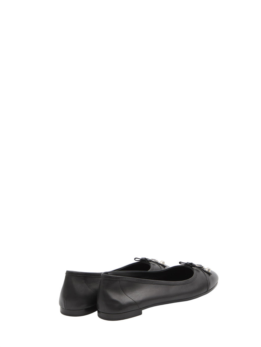 Black Bow City Up Ballet Flats 3