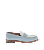 Sky Blue Color Block Loafers 1