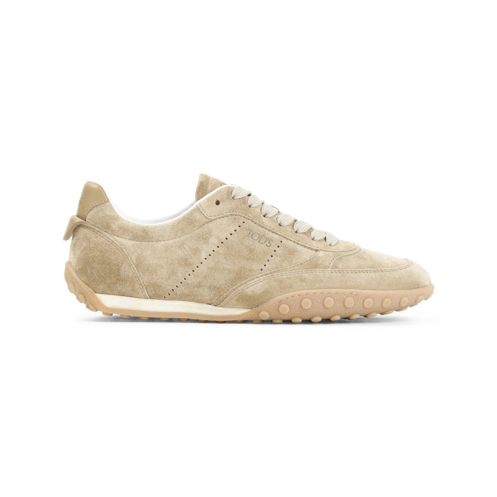 Beige Perforated Cappuccino Sneakers 1