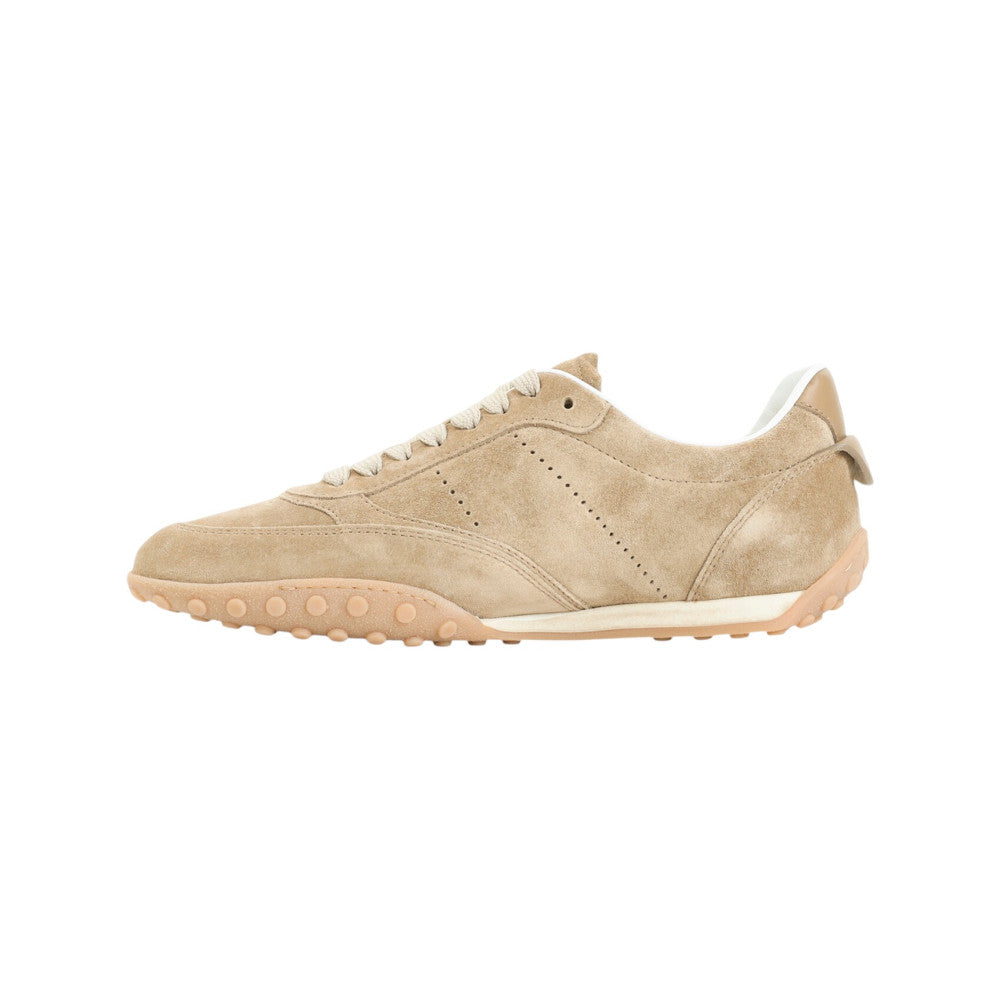 Beige Perforated Cappuccino Sneakers 2