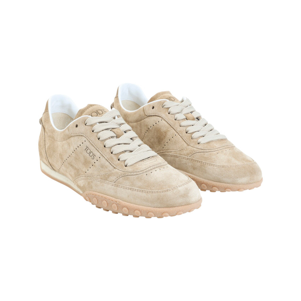 Beige Perforated Cappuccino Sneakers 3