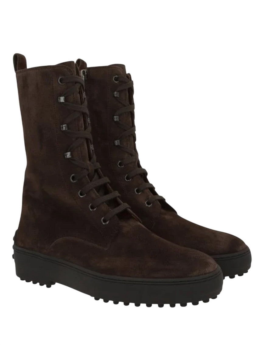 Dark Brown Lace Up Boots 2