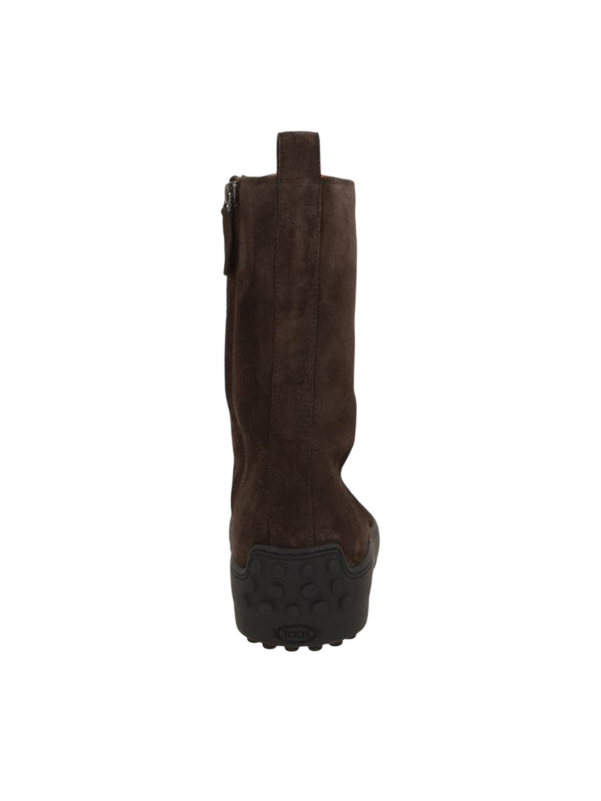 Dark Brown Lace Up Boots 3