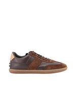 Brown Color Block Tabs Sneakers 1