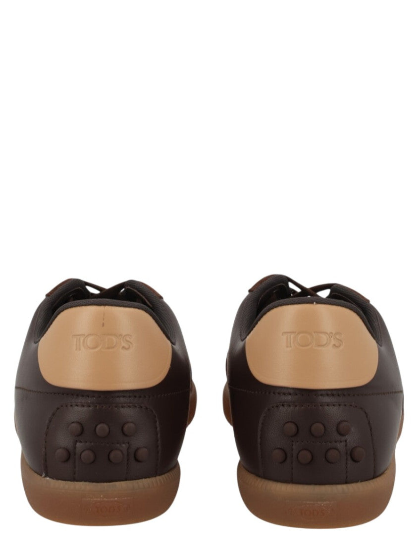 Brown Color Block Tabs Sneakers 3