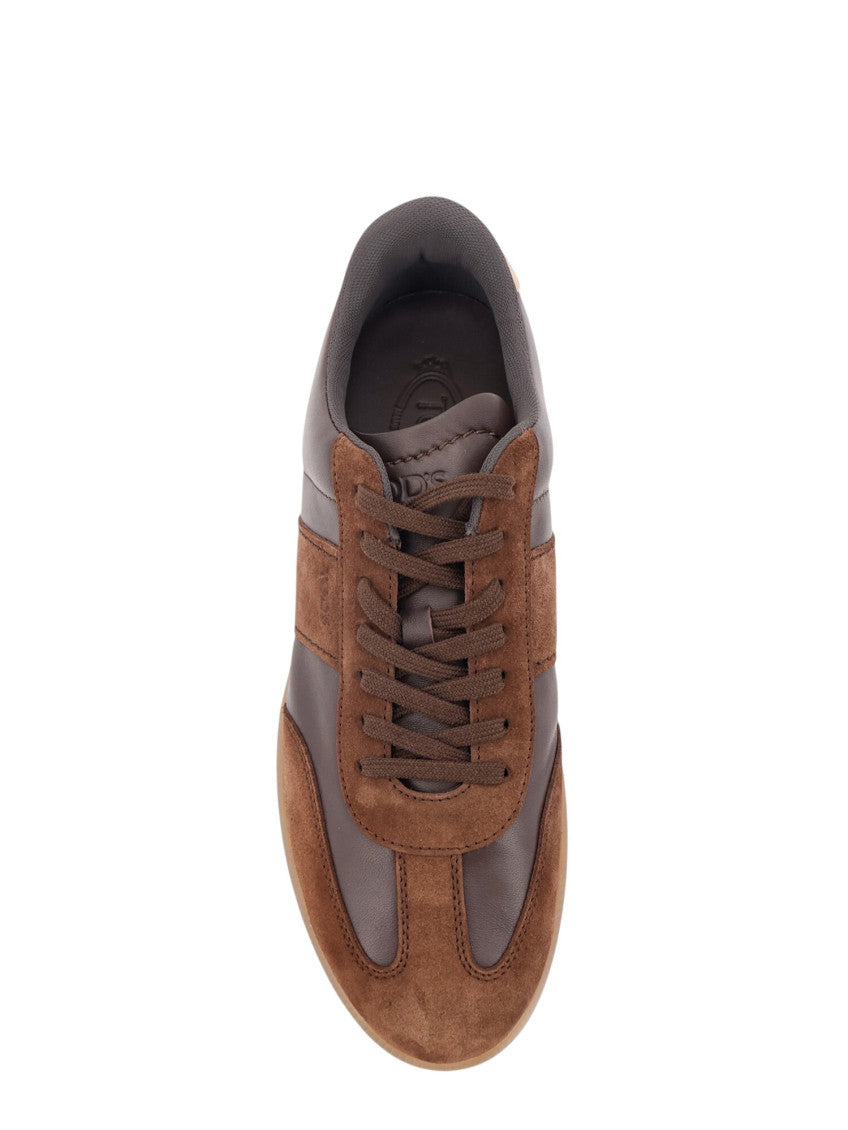 Brown Color Block Tabs Sneakers 4