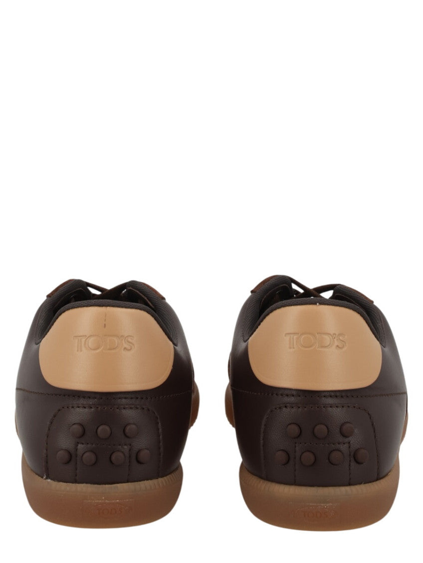 Brown Color Block Tabs Sneakers 5