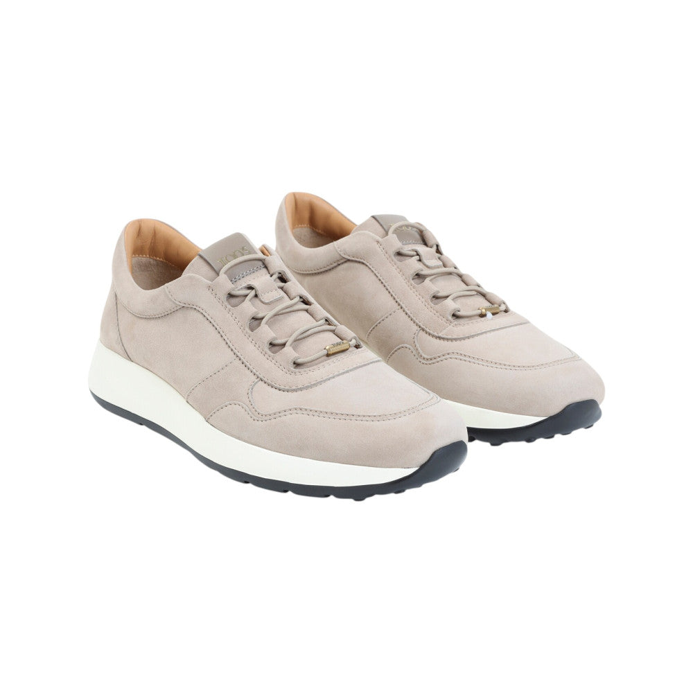 Beige Suede Signature Sneakers 2