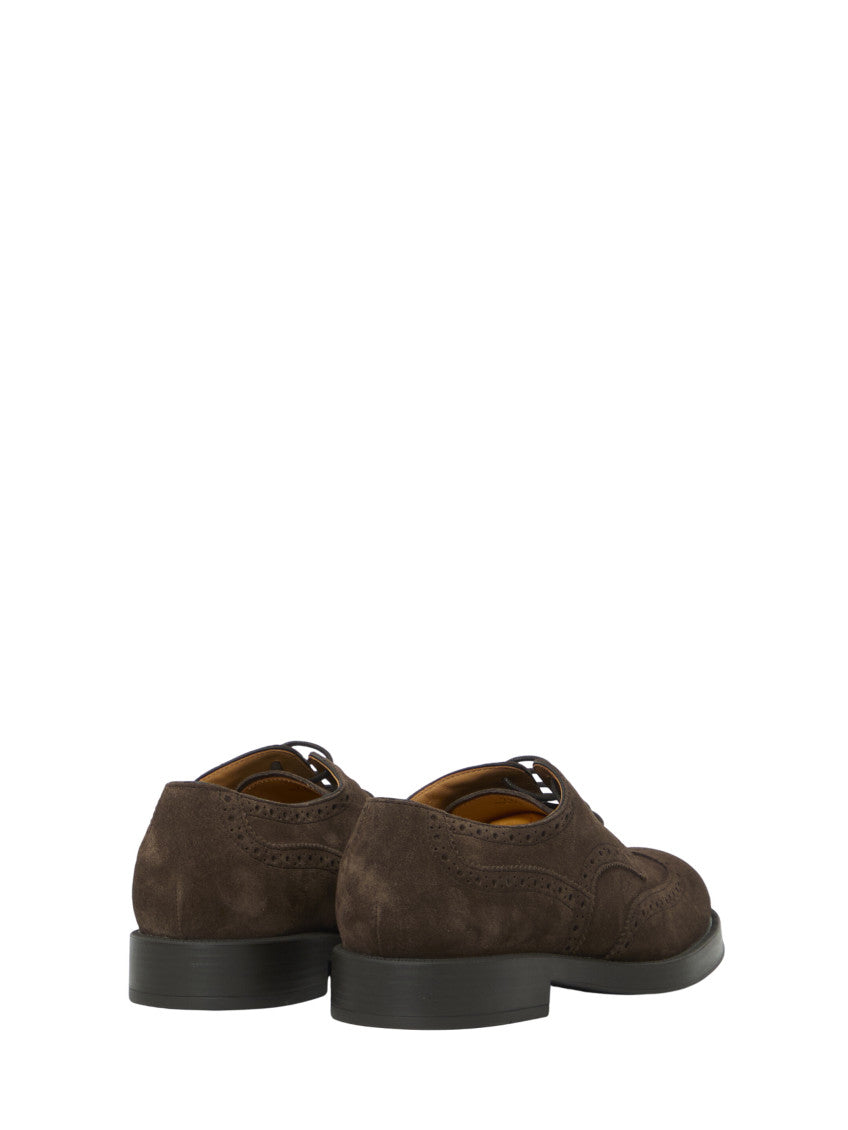Brown Perforated Classic Lace Ups Shoes 3