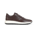 Brown Leather Low-Top Sneakers 1