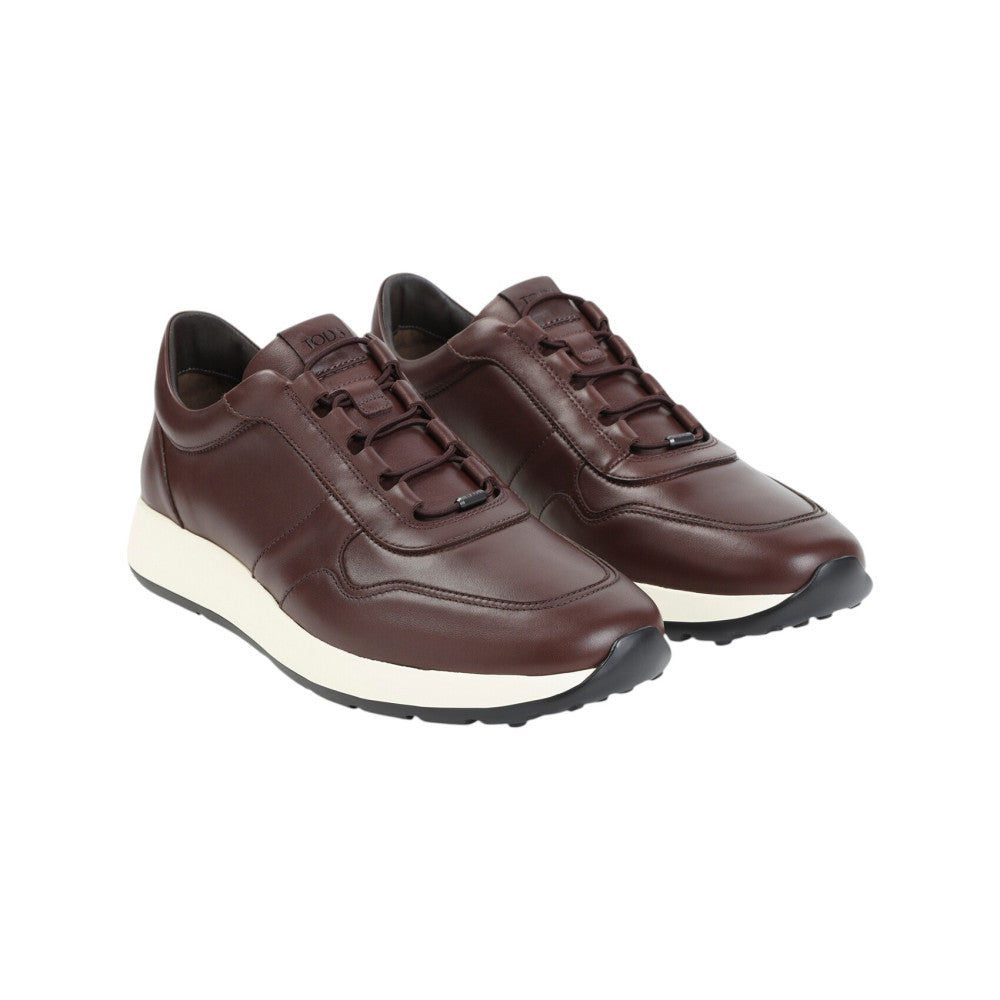 Brown Leather Low-Top Sneakers 2