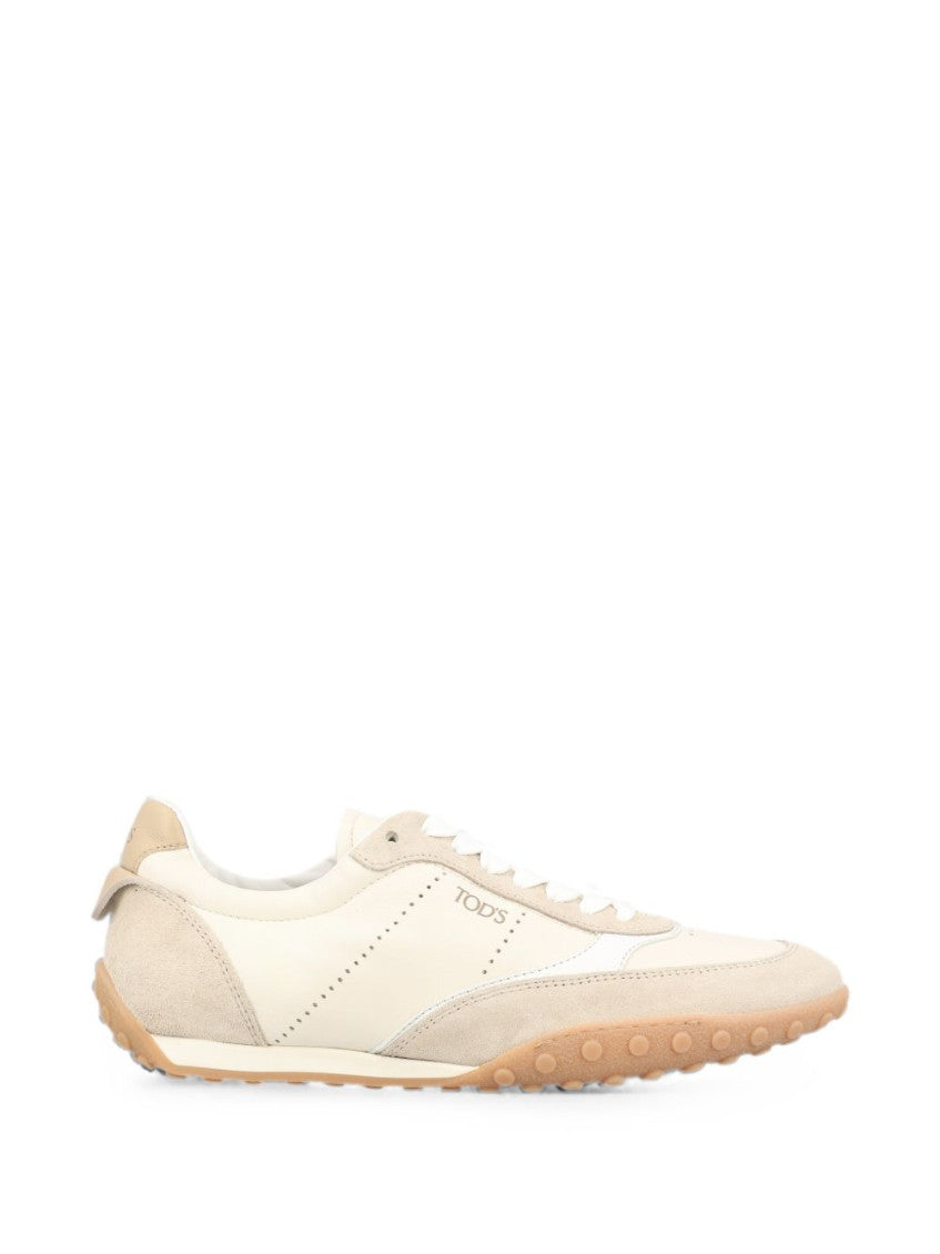 White Color Block Sneakers 1